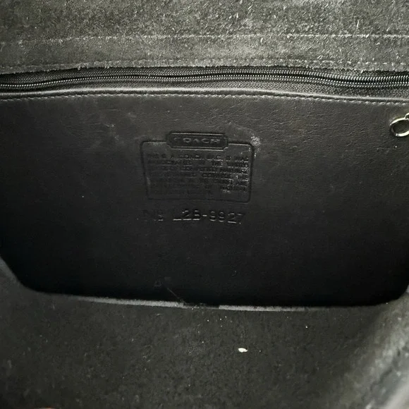 VTG 90s Coach Black Leather Willis Crossbody Bag Purse Turnlock 9927 - Picture 9 of 16